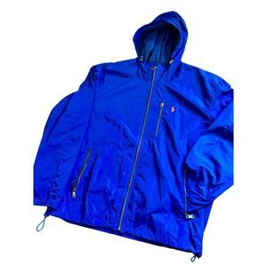 Polo Ralph Lauren Royal Blue Full-Zip Windbreaker Pockets